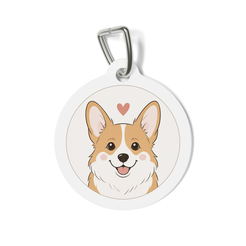 Etiqueta de identificación de perro personalizada "Pembroke Welsh Corgi Sweet Heart"
