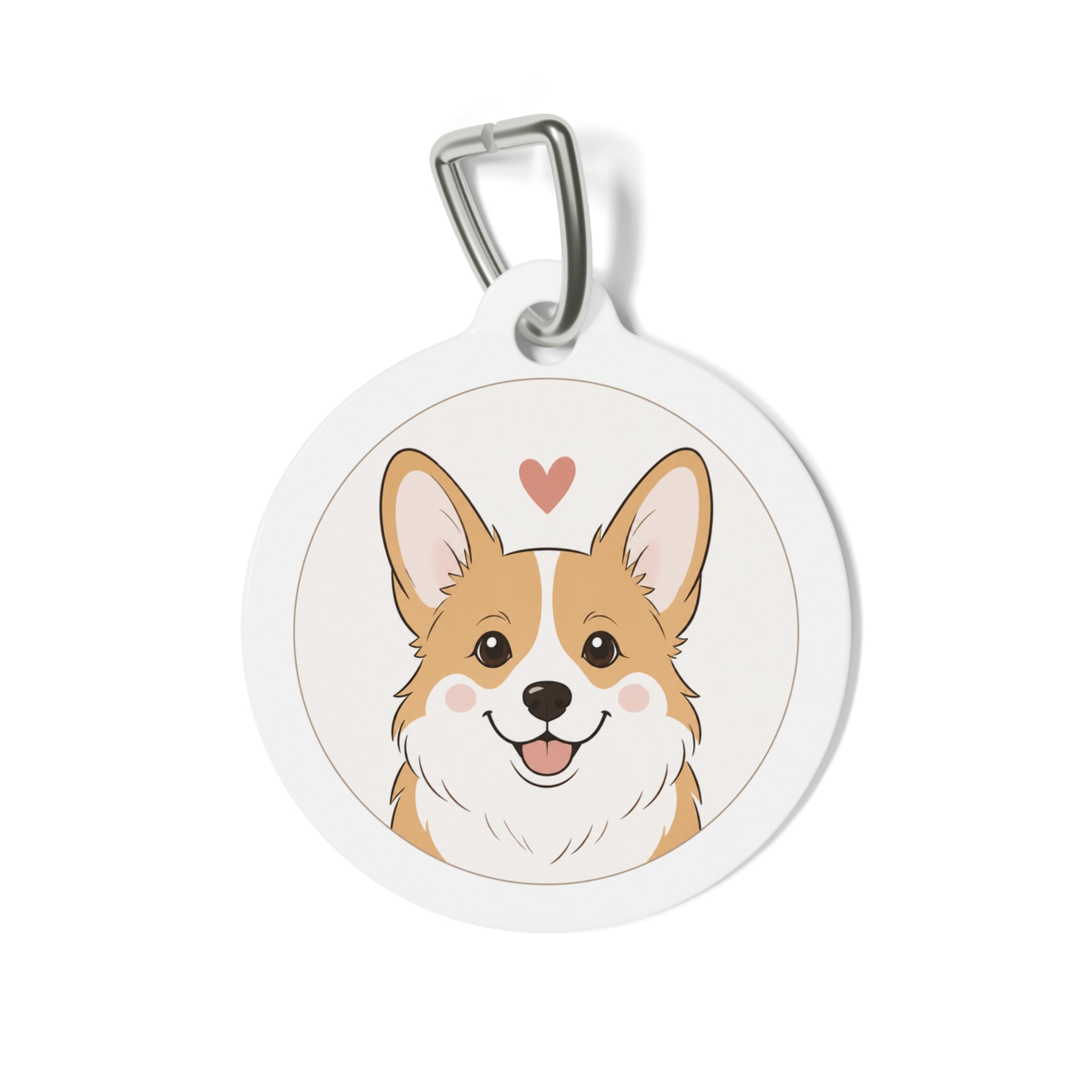 Pembroke Welsh Corgi Sweet Heart Personalized Dog ID Tag