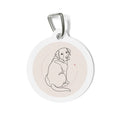 Labrador Retriever Quiet Line Art Personalized Dog ID Tag