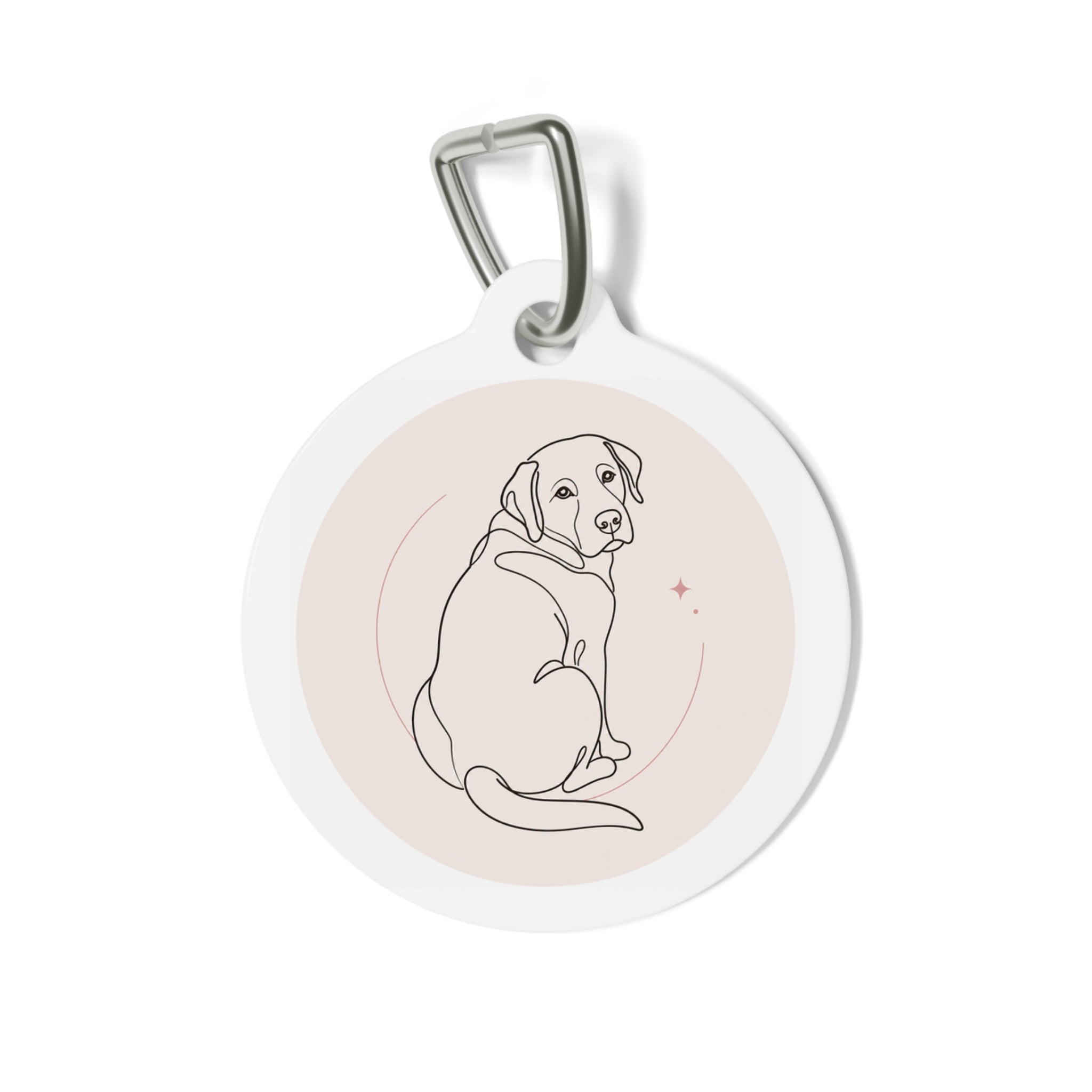 Labrador Retriever Quiet Line Art Personalized Dog ID Tag