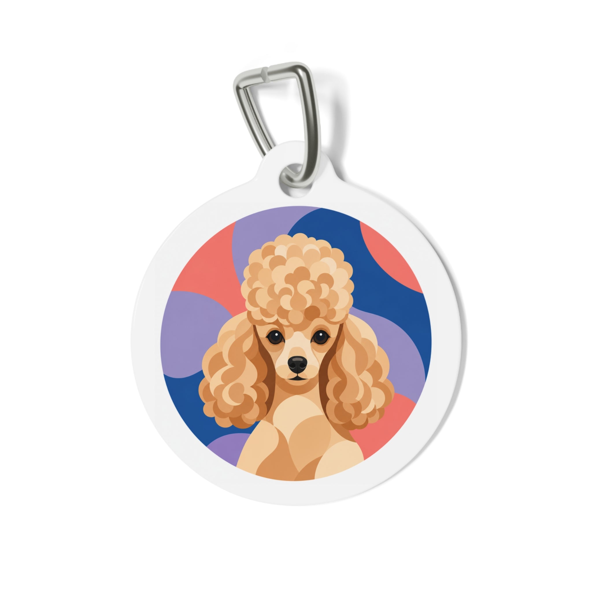 Toy Poodle Retro Wave Show Cut Personalized Dog ID Tag