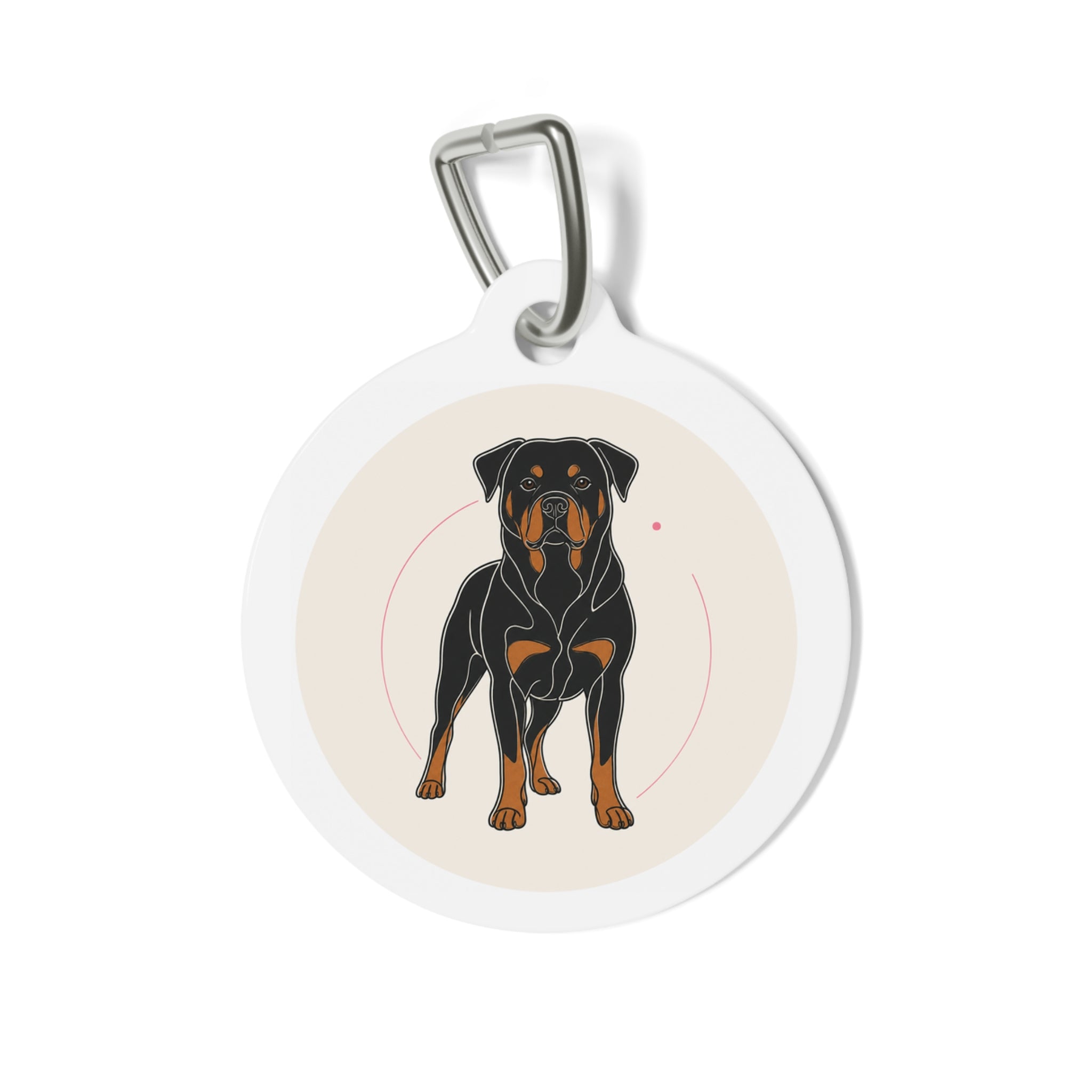 Rottweiler Proud Guardian Minimalist Personalized Dog ID Tag