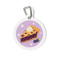 Blueberry Lattice Pie Whimsical Foodie Art Personalized Dog ID Tag