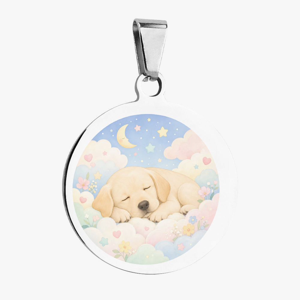Labrador Retriever Dreamy Cloud Nap Personalized Dog ID Tag