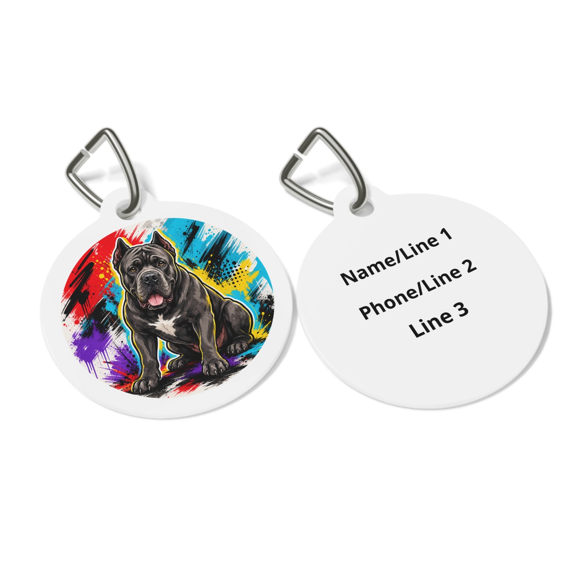 Cane Corso Dynamic Color Story Personalized Dog ID Tag