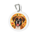 Placa de identificación de perro personalizada estilo Pop Art con corazón Boxer