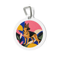 German Shepherd Modern Abstract Landscape Personalized Dog ID Tag