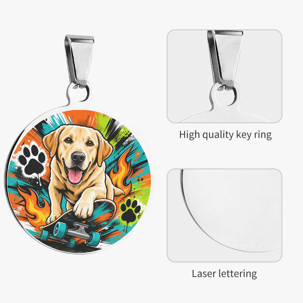 Labrador Retriever Skateboard Street Hero personalized dog ID tag product detail