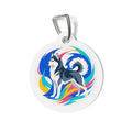 Placa de identificación personalizada para perro "Siberian Husky Color Rush"