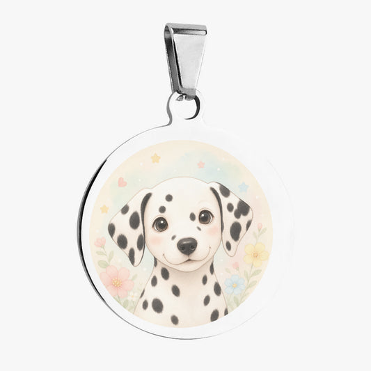 Dalmatian Soft Watercolor Close-Up Personalized Dog ID Tag