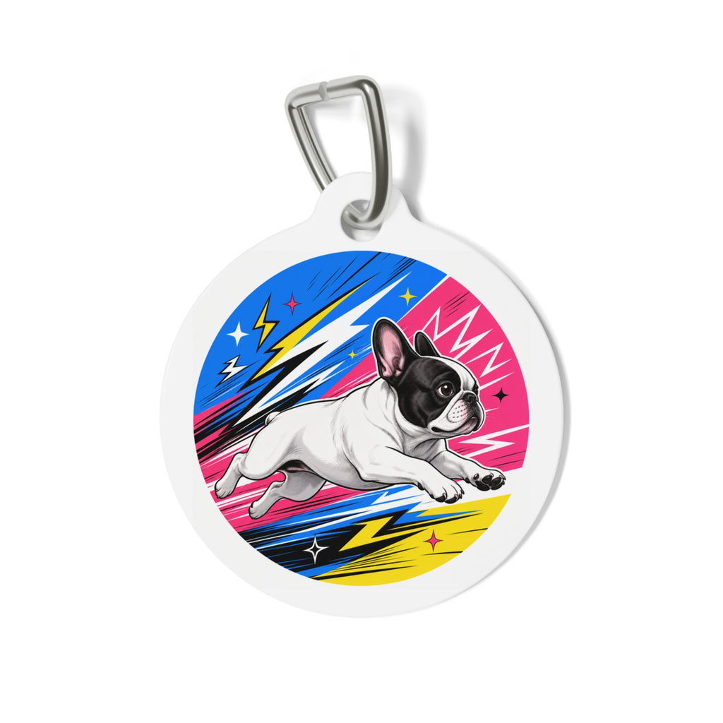 French Bulldog Pop Art Personalized Dog ID Tag