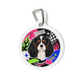 Cavalier King Charles Spaniel Joyful Playful Portrait Personalized Dog ID Tag
