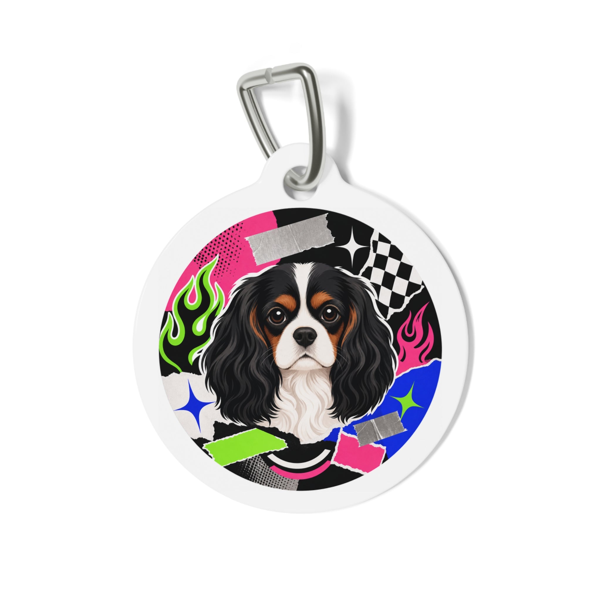 Cavalier King Charles Spaniel Joyful Playful Portrait Personalized Dog ID Tag
