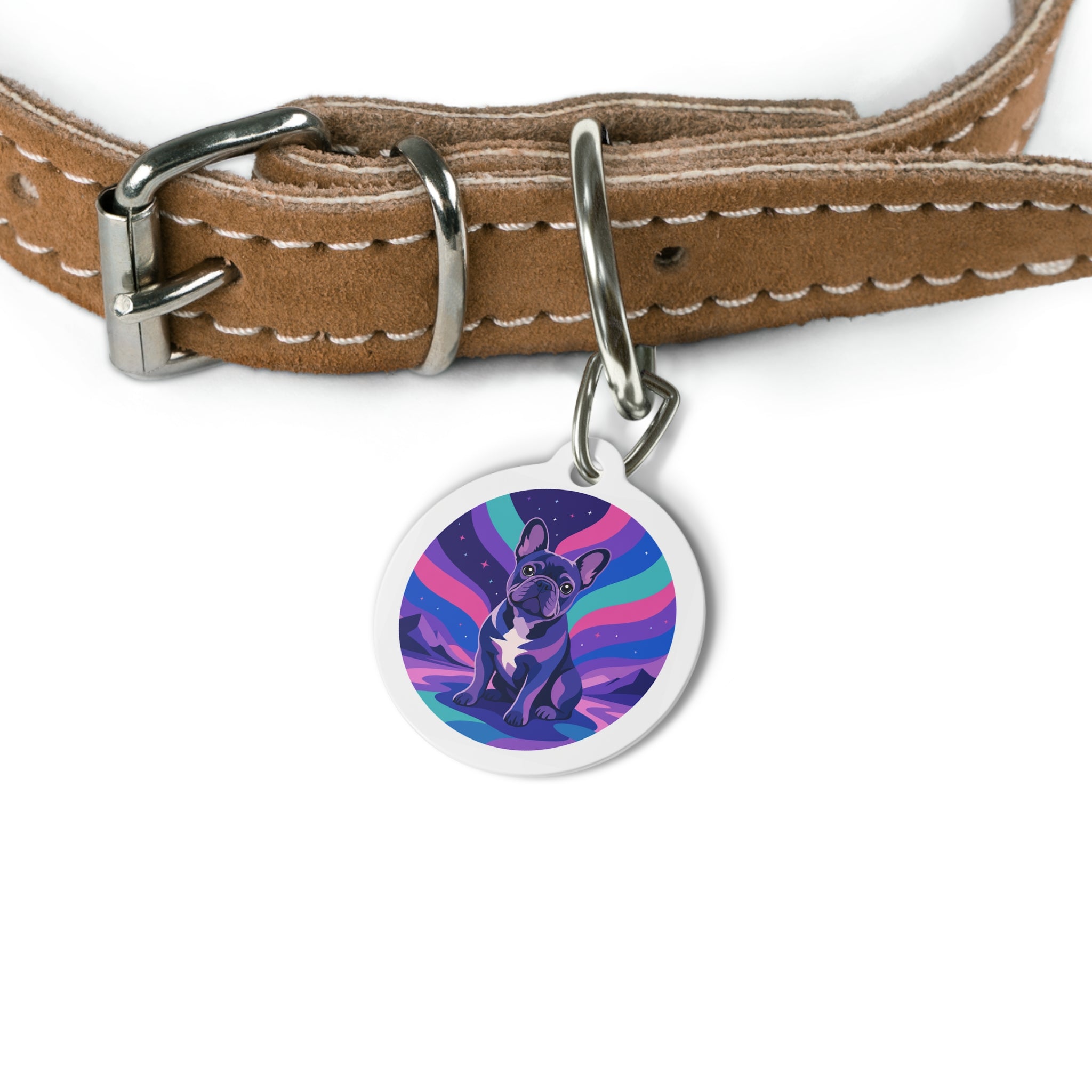 French Bulldog Cosmic Personalized Dog ID Tag
