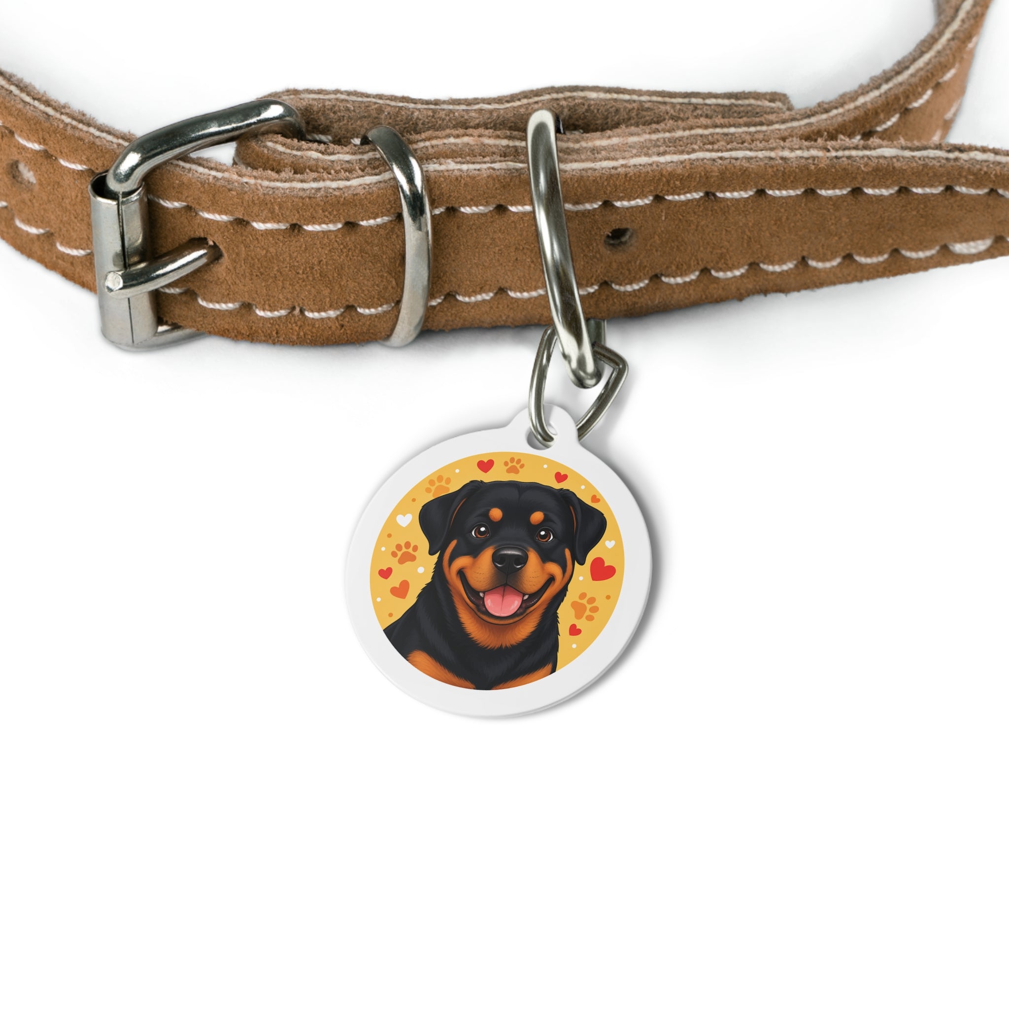 Rottweiler Sunshine Hearts Personalized Dog ID Tag