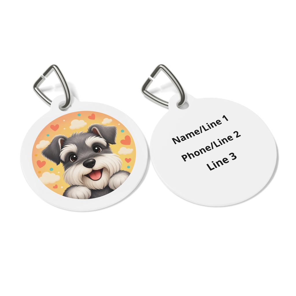 Miniature Schnauzer Sweet Heart Personalized Dog ID Tag