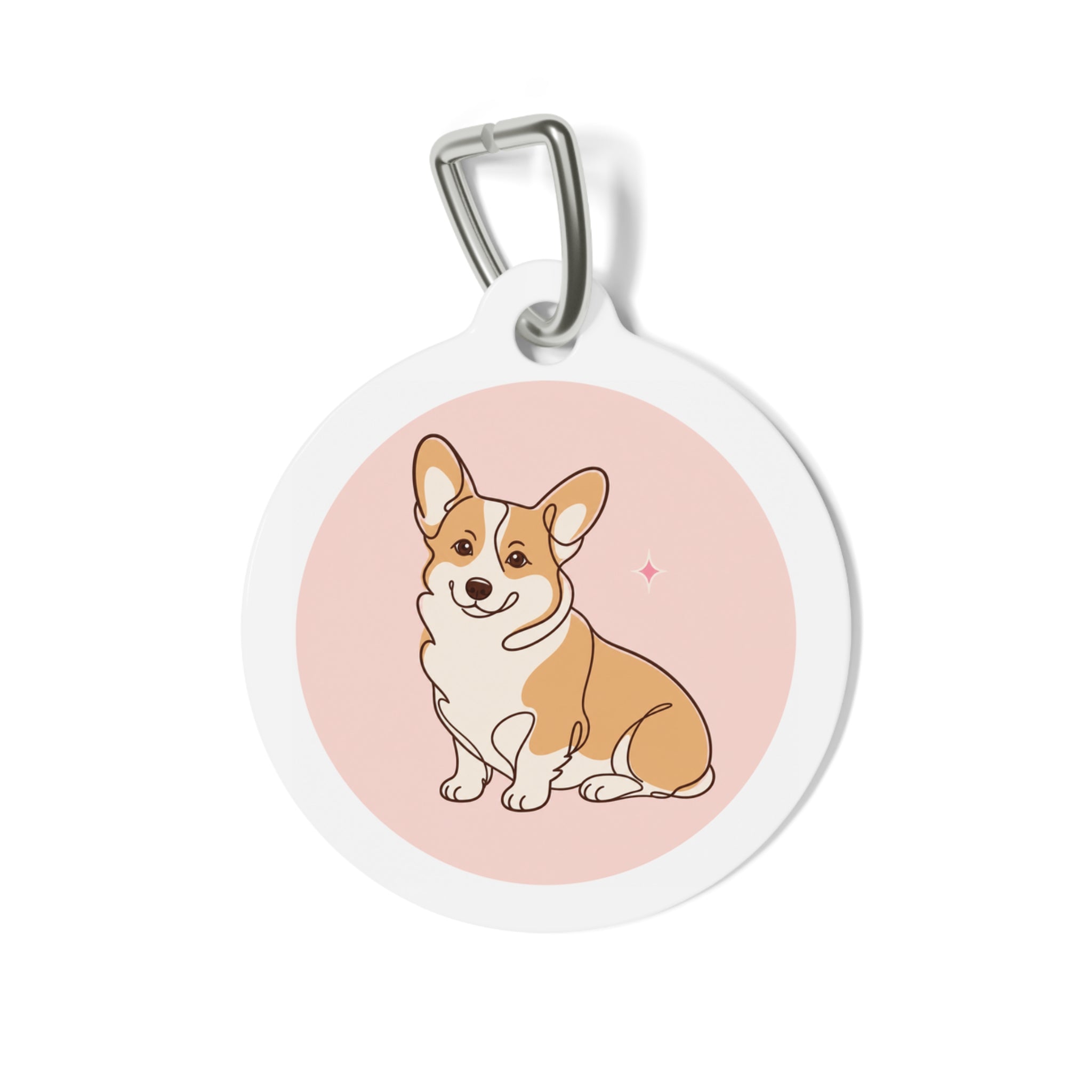 Pembroke Welsh Corgi Charming Storybook Illustration Personalized Dog ID Tag