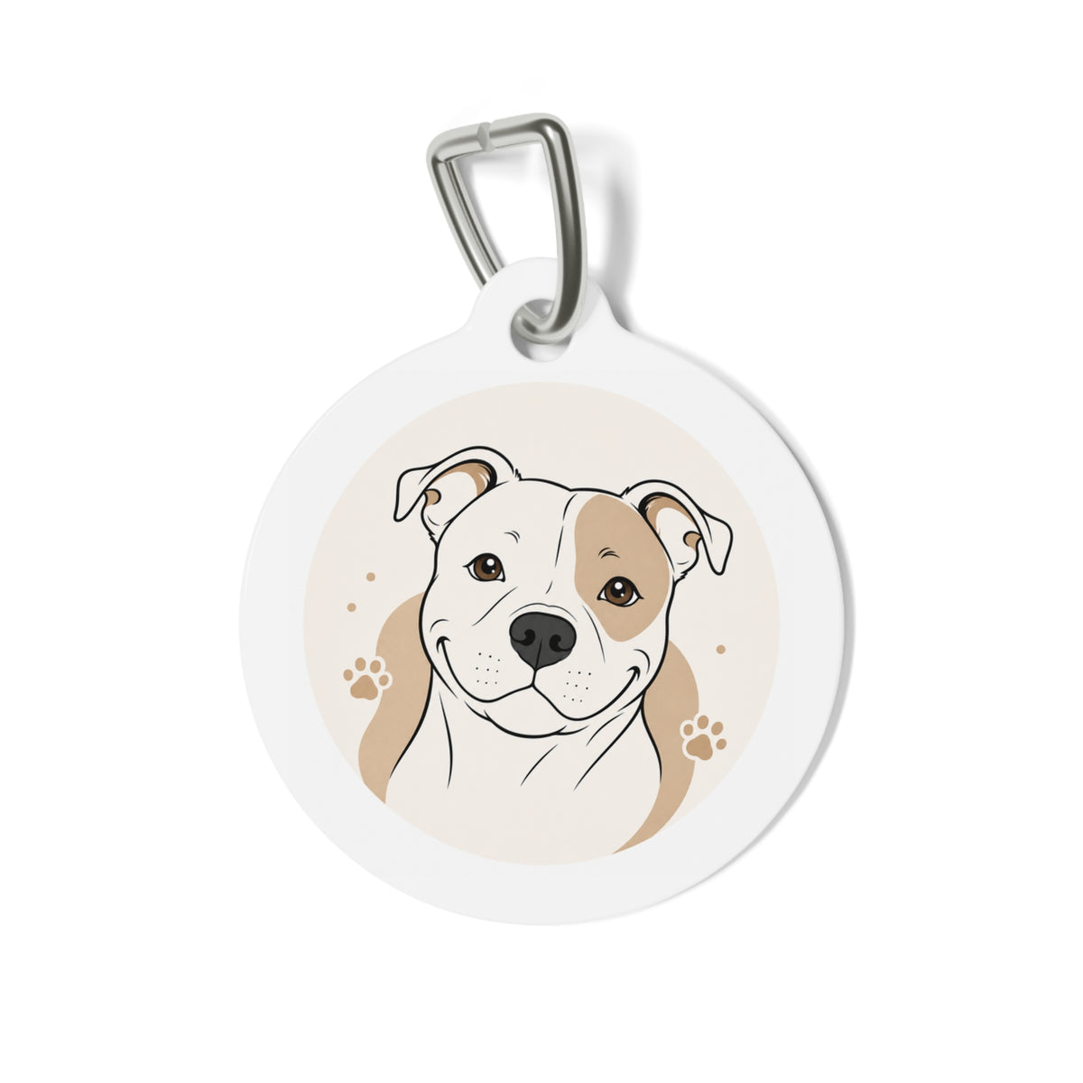 Staffordshire Bull Terrier Storybook Illustration Personalized Dog ID Tag