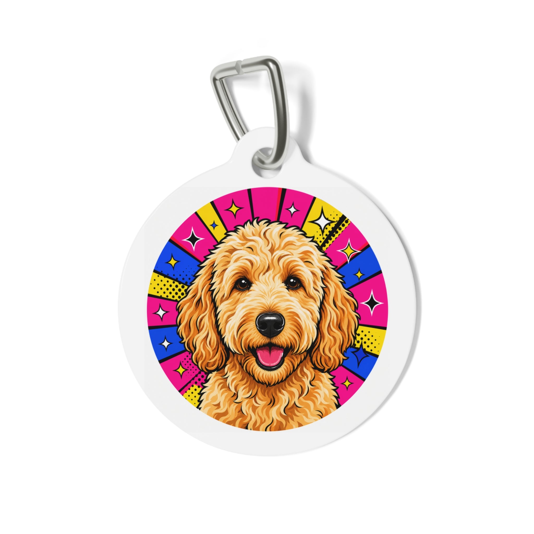Goldendoodle Color Pop Doodle Personalized Dog ID Tag