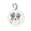 Australian Shepherd Minimal Blue Merle Personalized Dog ID Tag