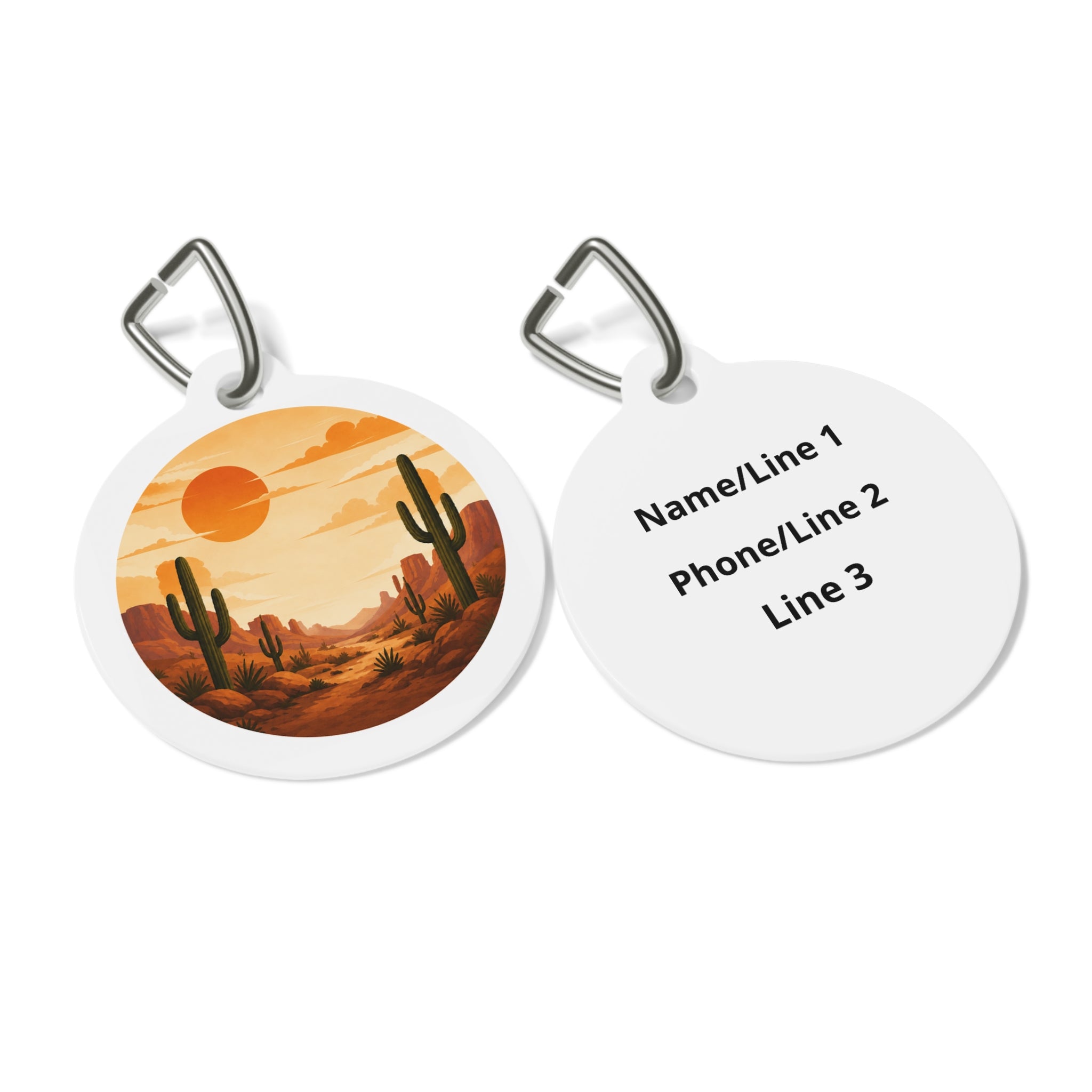 Desert Sunset Scenic Outdoor Adventure Personalized Dog ID Tag