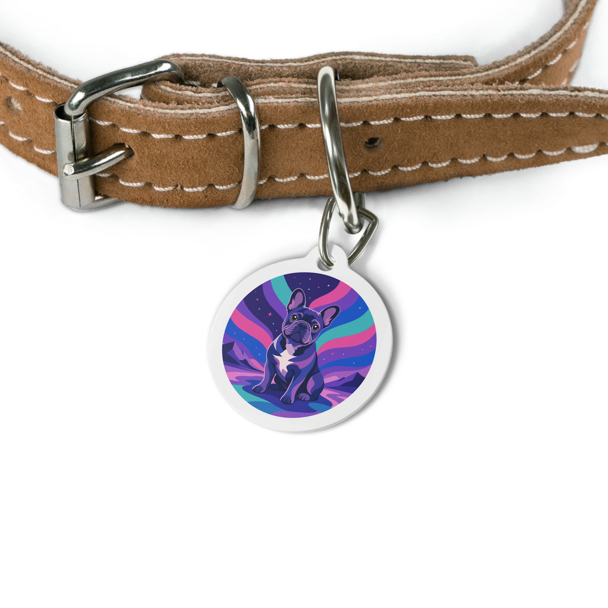 French Bulldog Cosmic personalized dog ID tag product detail