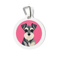 Miniature Schnauzer Charming Playful Portrait Personalized Dog ID Tag
