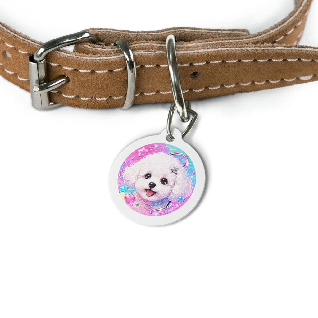 Bichon Frise Cosmic Personalized Dog ID Tag