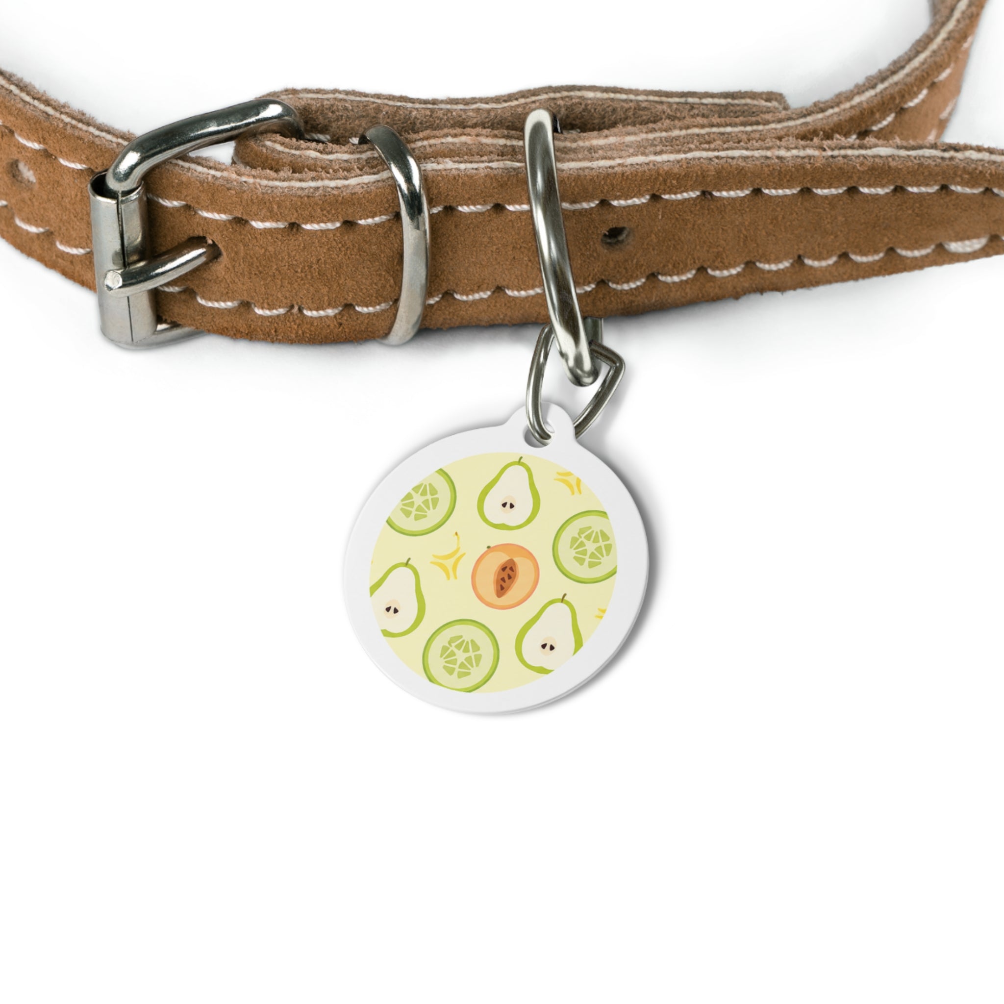 Pear Garden Cheerful Fruit Pattern Personalized Dog ID Tag