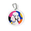 Poodle Rainbow Glam Personalized Dog ID Tag