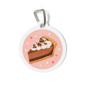 Chocolate Cream Pie Whimsical Foodie Art Personalized Dog ID Tag