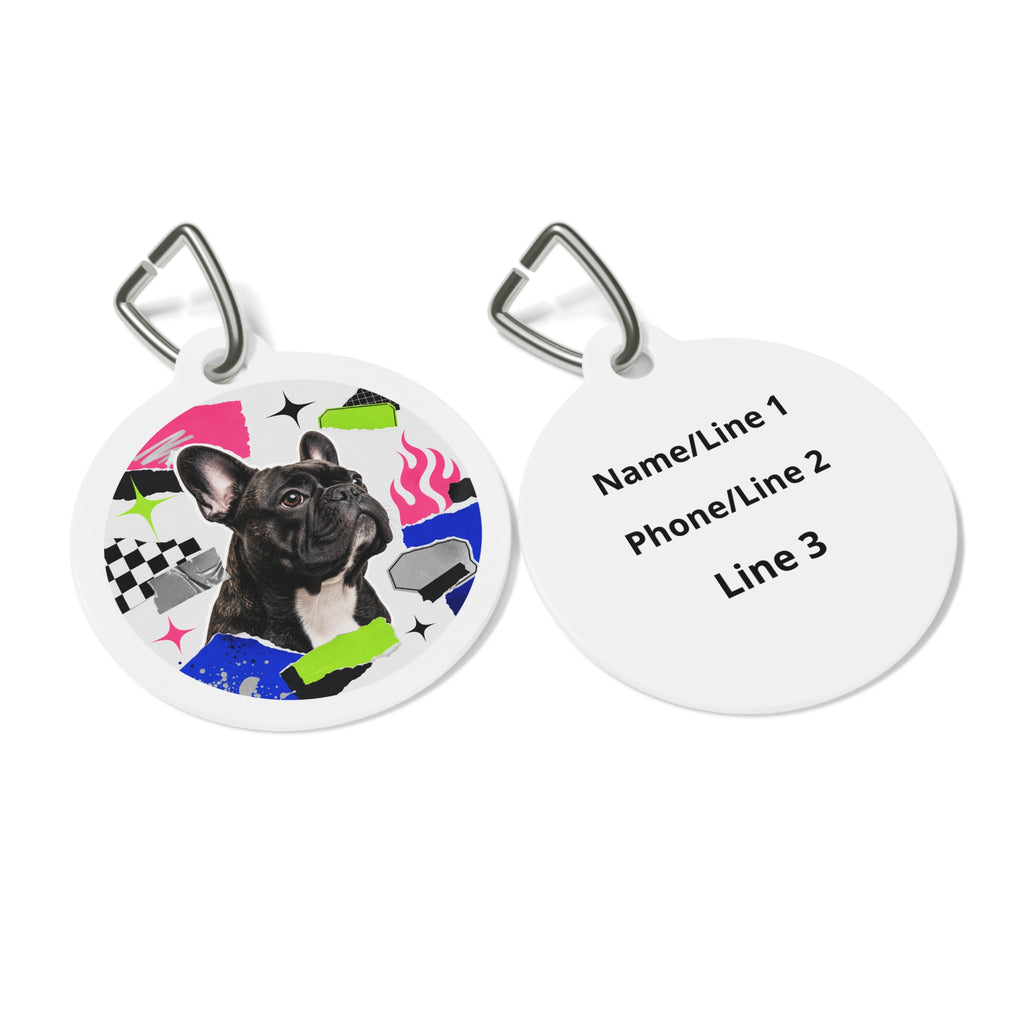 French Bulldog Colorblock Personalized Dog ID Tag
