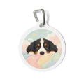 Bernese Mountain Dog Cheerful Watercolor Charm Personalized Dog ID Tag