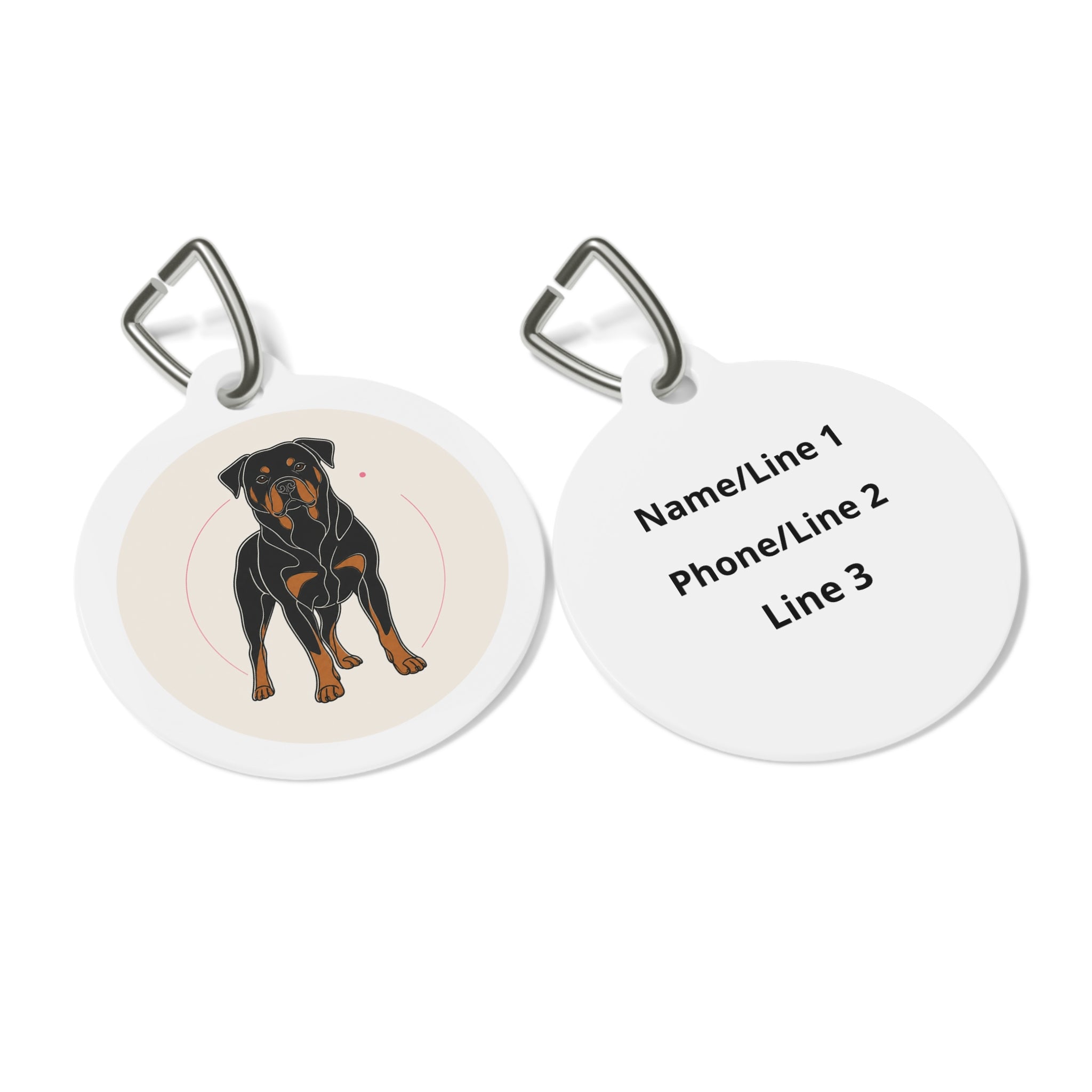 Rottweiler Proud Guardian Minimalist Personalized Dog ID Tag