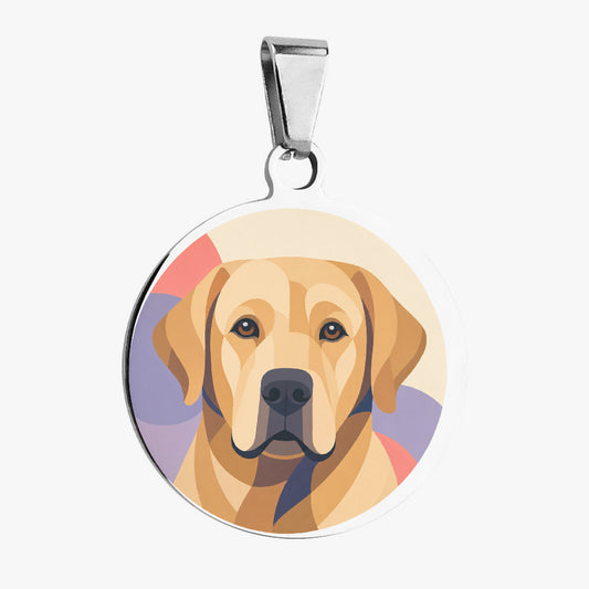 Labrador Retriever Cubist Colorblock Portrait Personalized Dog ID Tag