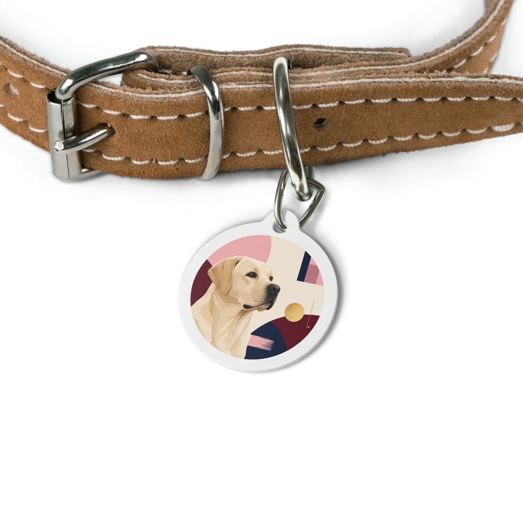Labrador Retriever Editorial Profile Personalized Dog ID Tag