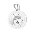 Siberian Husky Happy Sky Cartoon Personalized Dog ID Tag