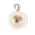 Great Dane Elegant Garden Illustration Personalized Dog ID Tag