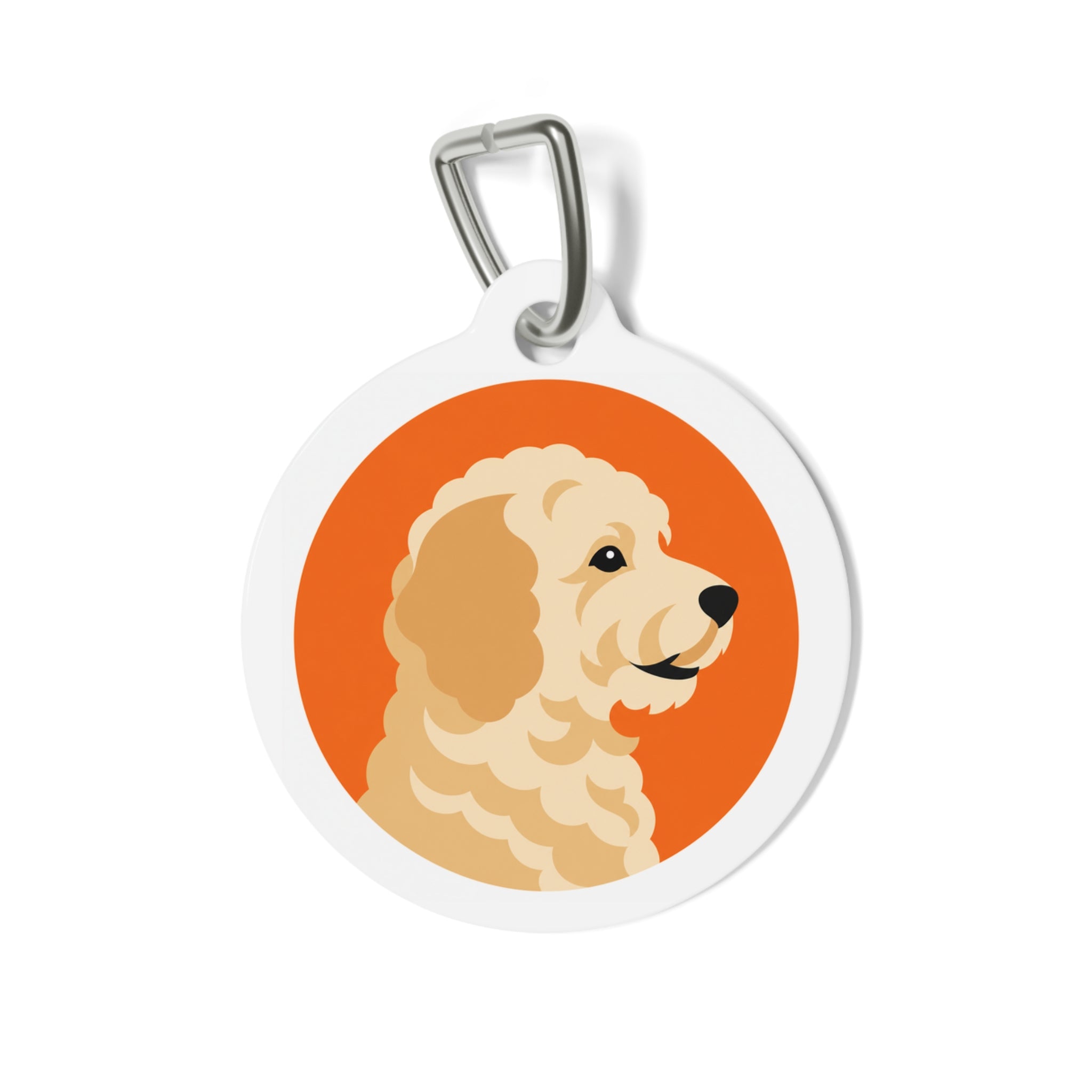 Goldendoodle Friendly Golden Portrait Personalized Dog ID Tag