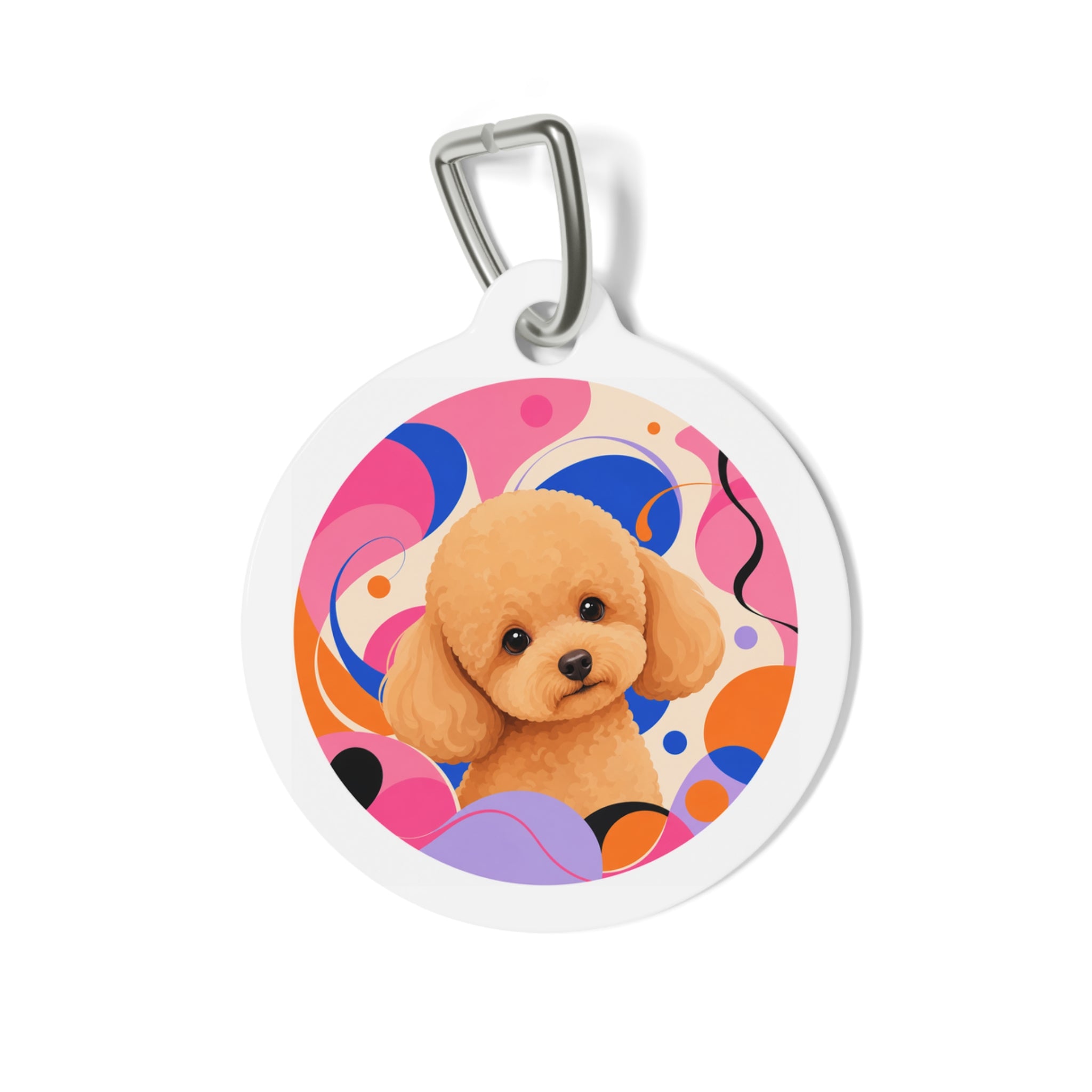 Toy Poodle Color Confetti Apricot Puppy Personalized Dog ID Tag