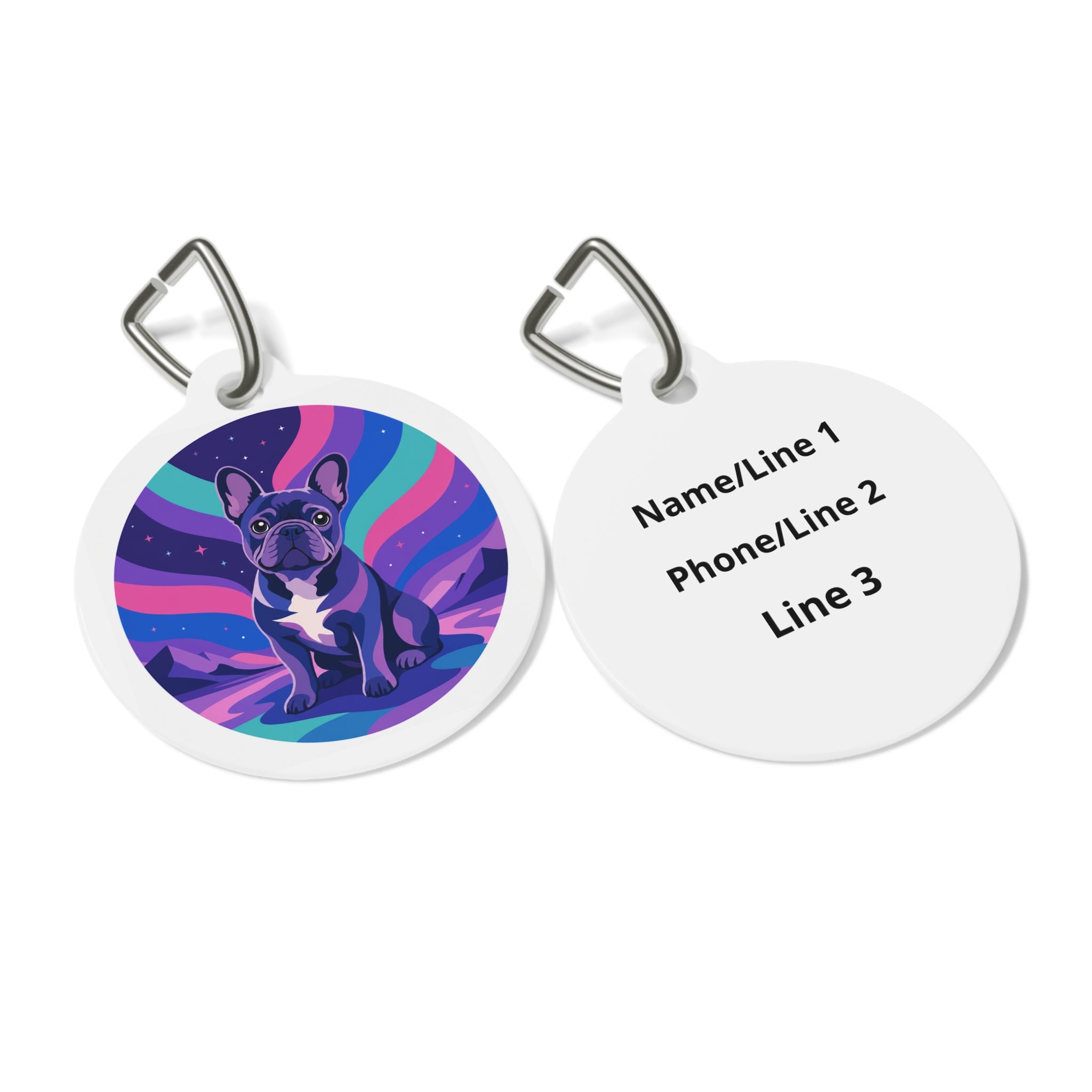 French Bulldog Cosmic Personalized Dog ID Tag