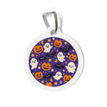 Chapa de identificación de perro personalizada Amigos Espeluznantes Coloridos de Halloween