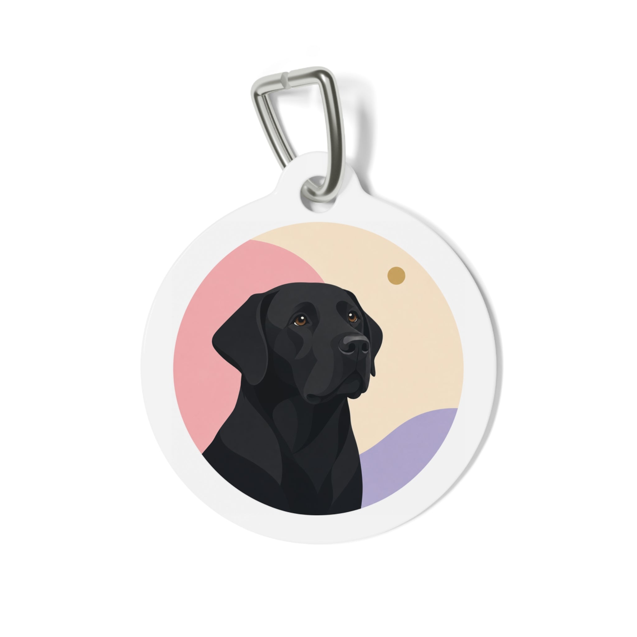 Labrador Retriever Pastel Profile Black Personalized Dog ID Tag