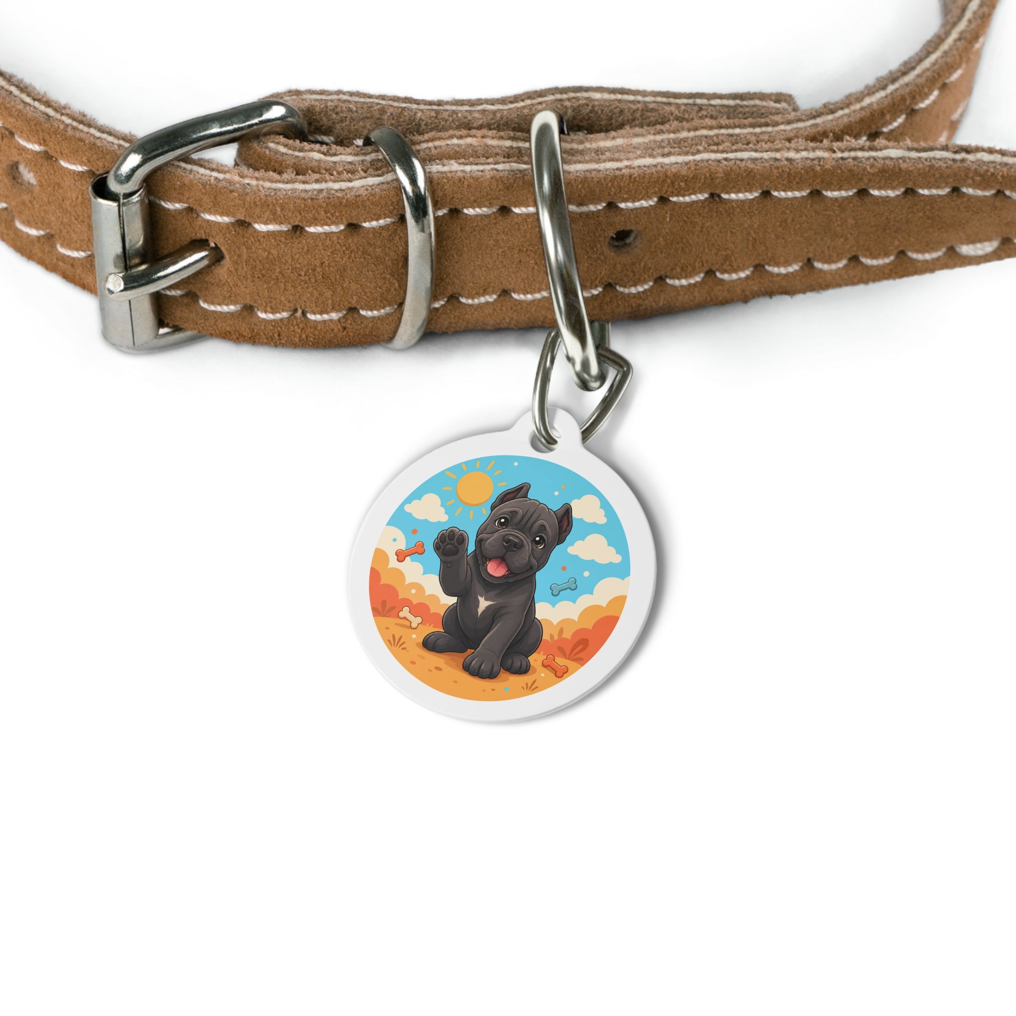 Cane Corso Bold Color Splash Personalized Dog ID Tag