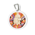 Poodle Groovy Retro Personalized Dog ID Tag