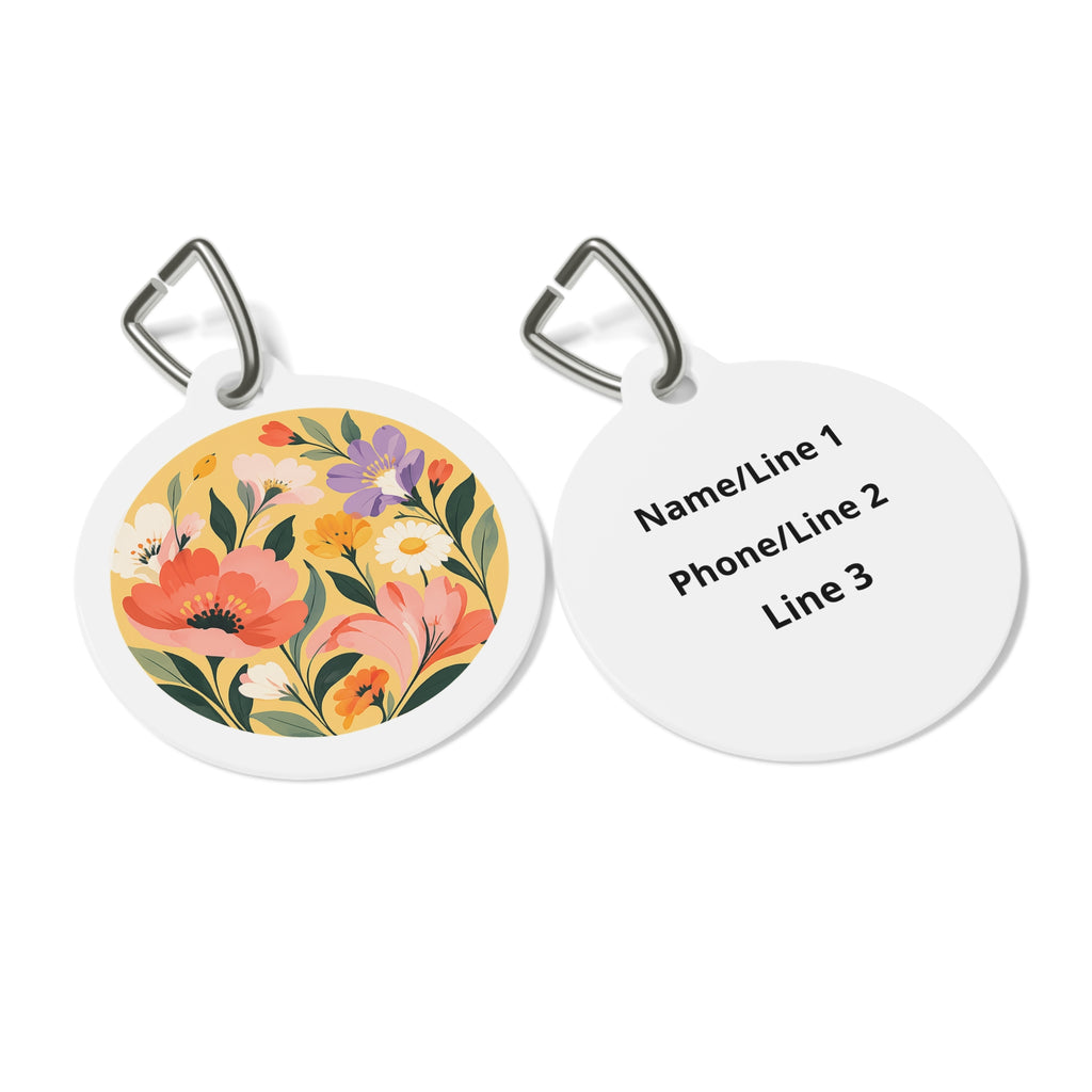 Lily Golden Hour Wildflower Garden Dog ID Tag