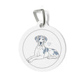 Gran Danés Sunny Garden Retrato Placa de Identificación Personalizada para Perro