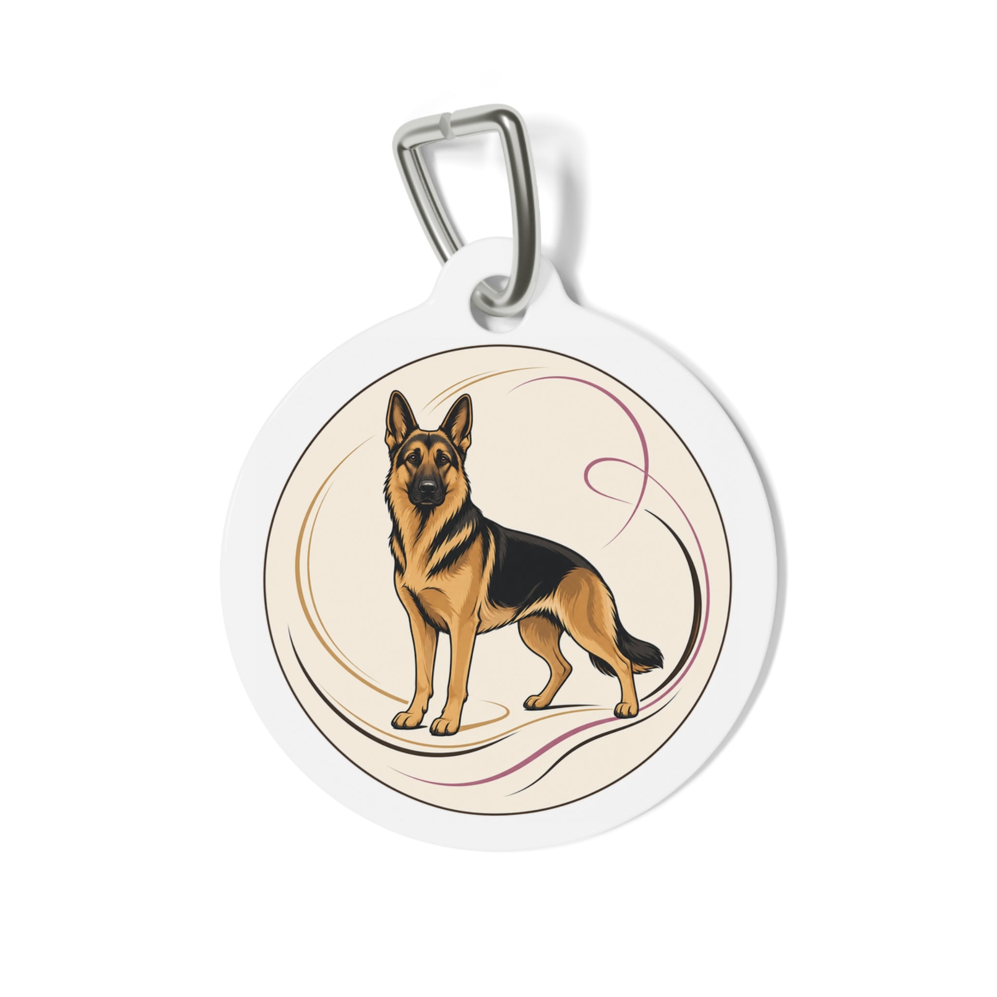 German Shepherd Elegant Contour Personalized Dog ID Tag