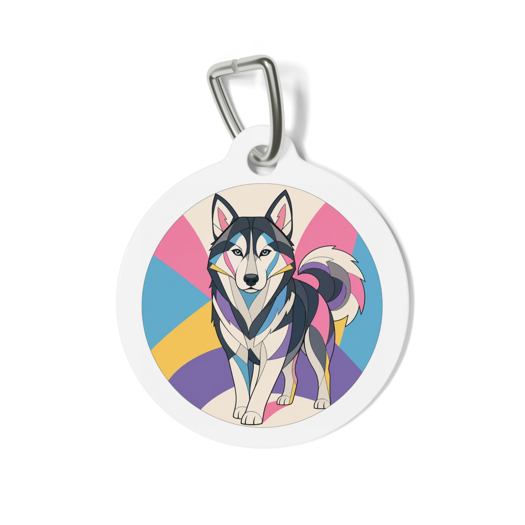 Siberian Husky Prism Guardian Personalized Dog ID Tag