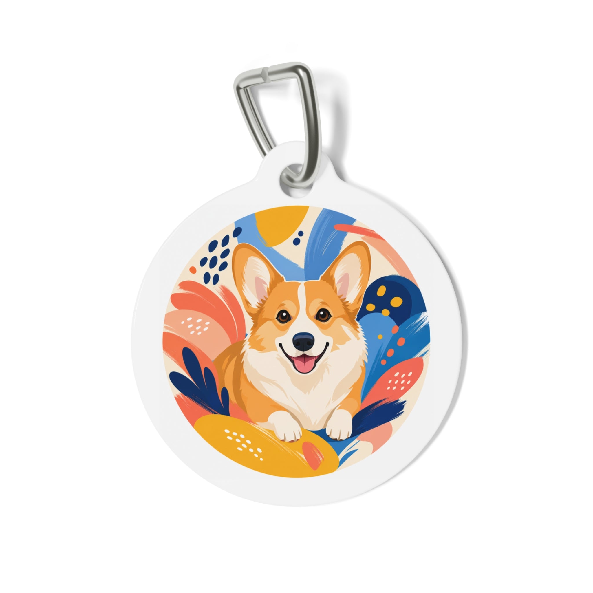 Pembroke Welsh Corgi Vibrant Color Personalized Dog ID Tag